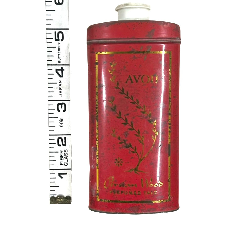 1964 Avon Persian Wood Perfumed Talc Powder Tin
