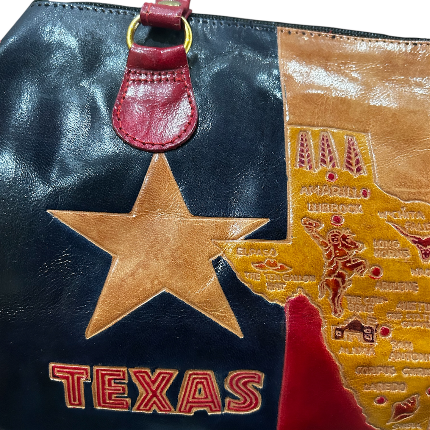 1960s Mediterranean Bags Hand Painted Genuine Leather
