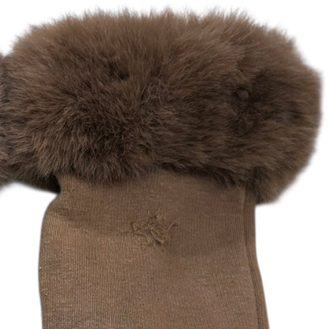 Faux Fur Finger Screen TouchChestnut Winter Gloves Women’s M