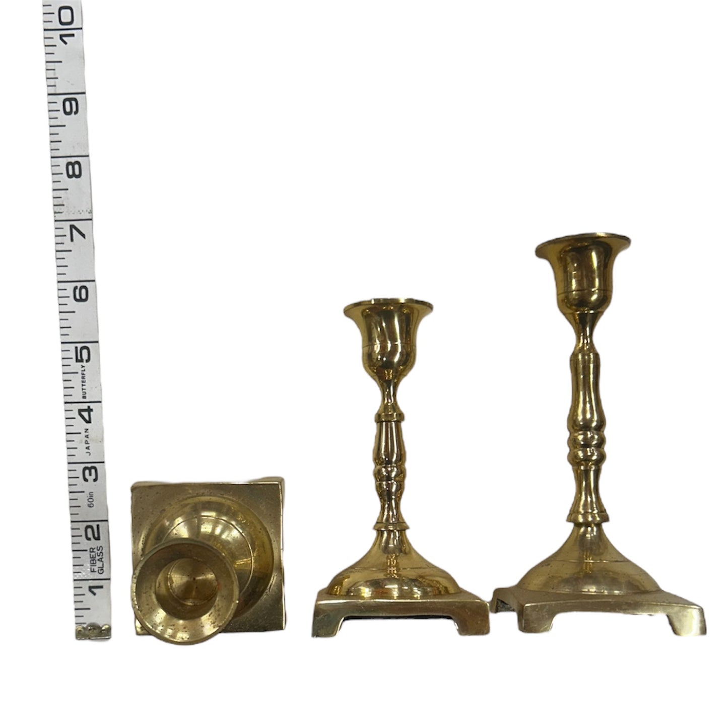 Solid Brass Candle Pillars Set of 6