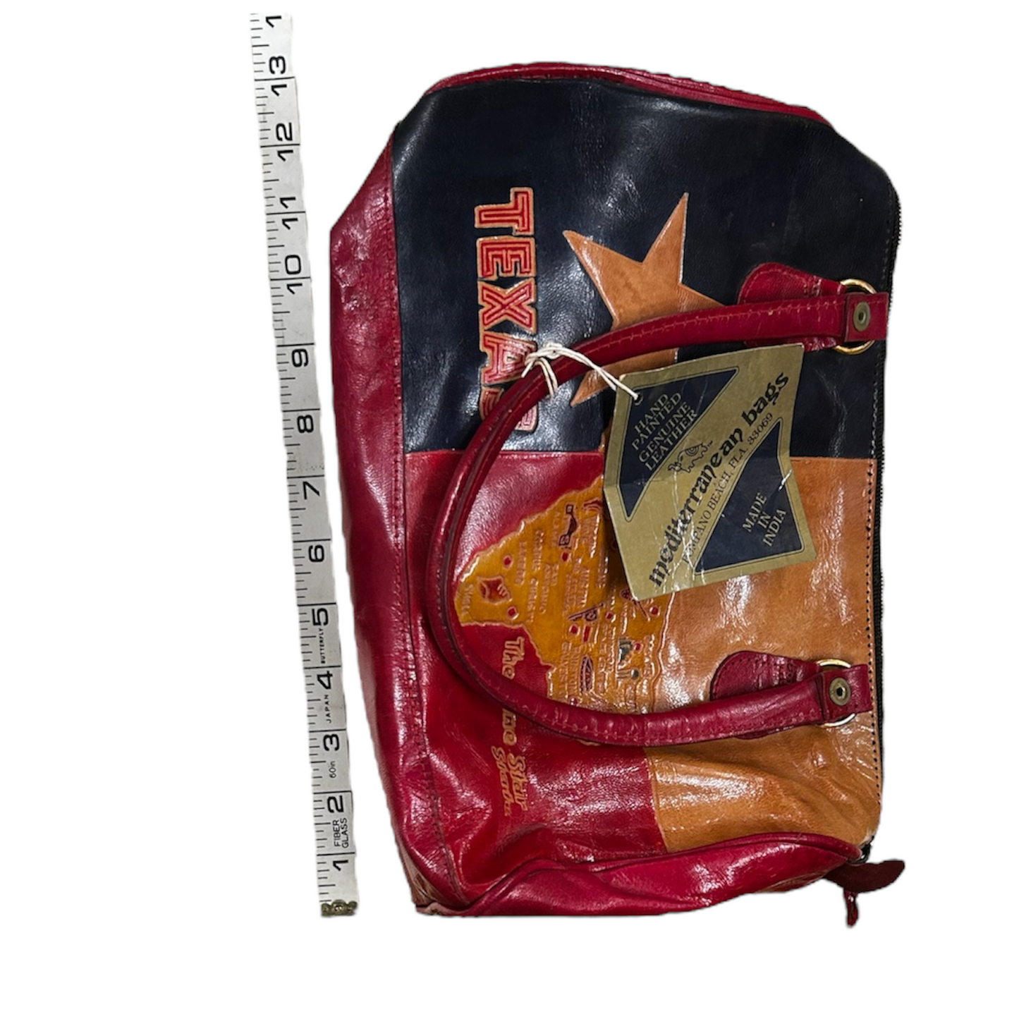 1960s Mediterranean Bags Hand Painted Genuine Leather