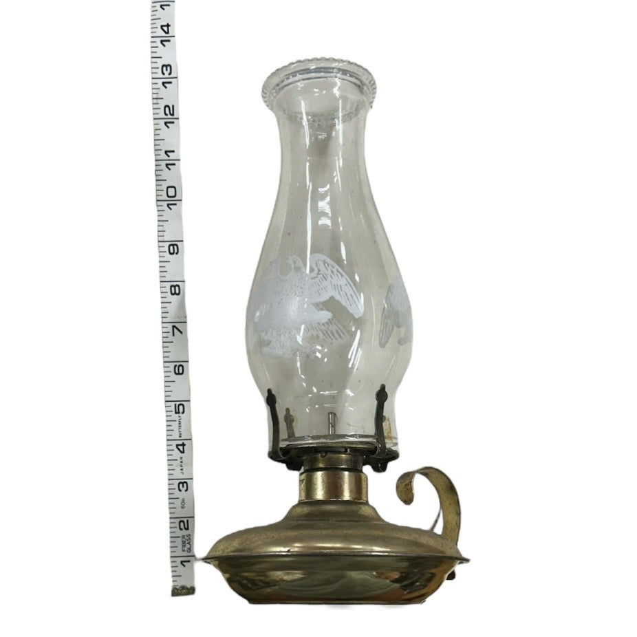 Brass American Eagle Kerosene Oil Lamp