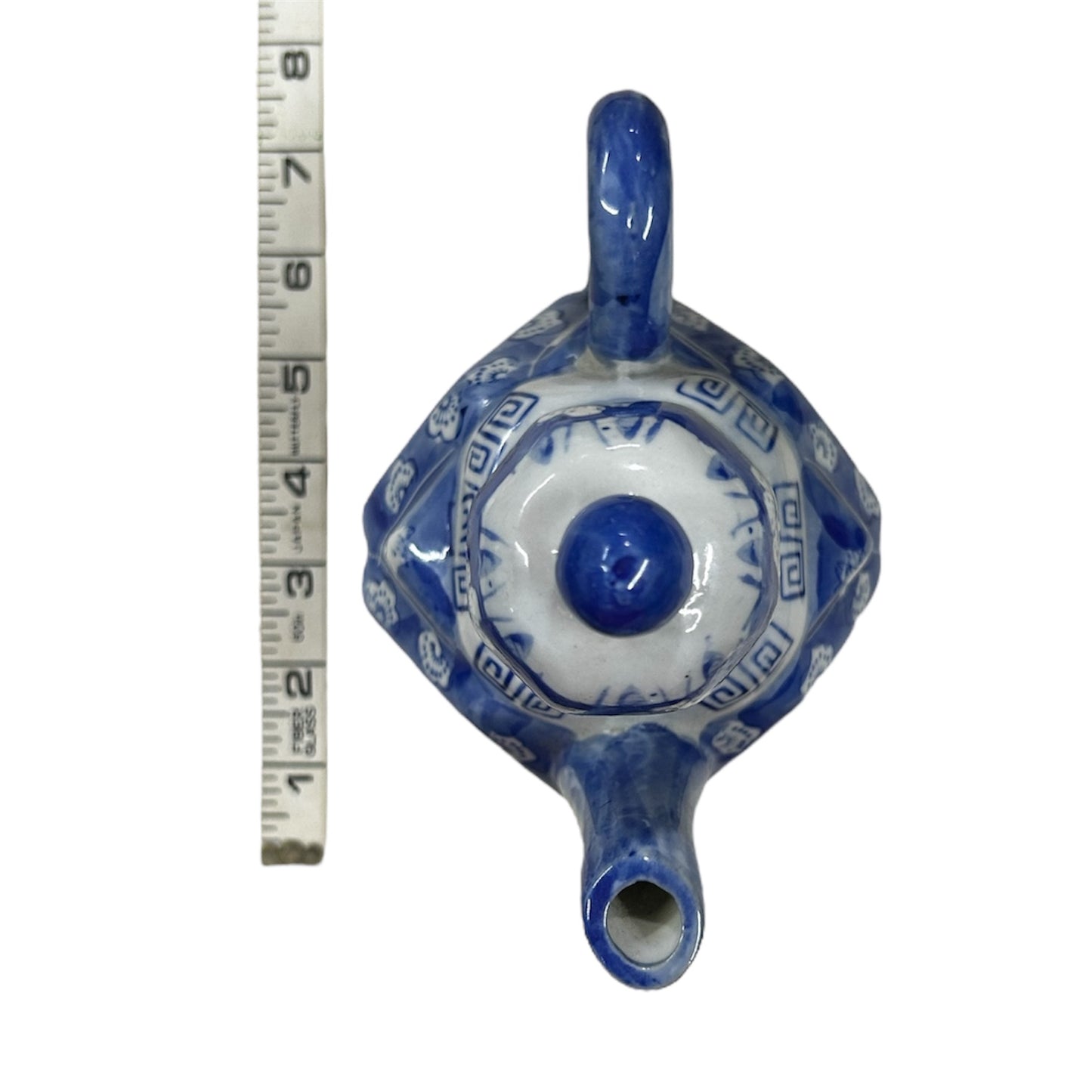 Chinese Oriental Blue Teapot - Vintage