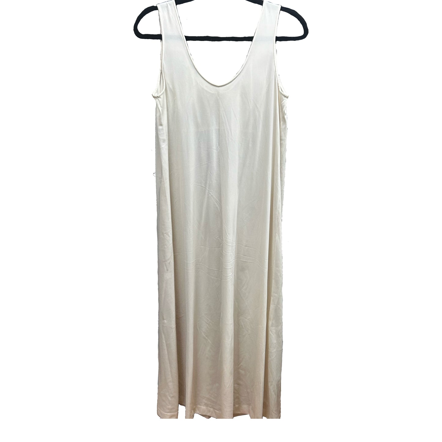 Vintage Vanity Fair Cream Cinched Bust Tie Back Slip Dress Gown W34