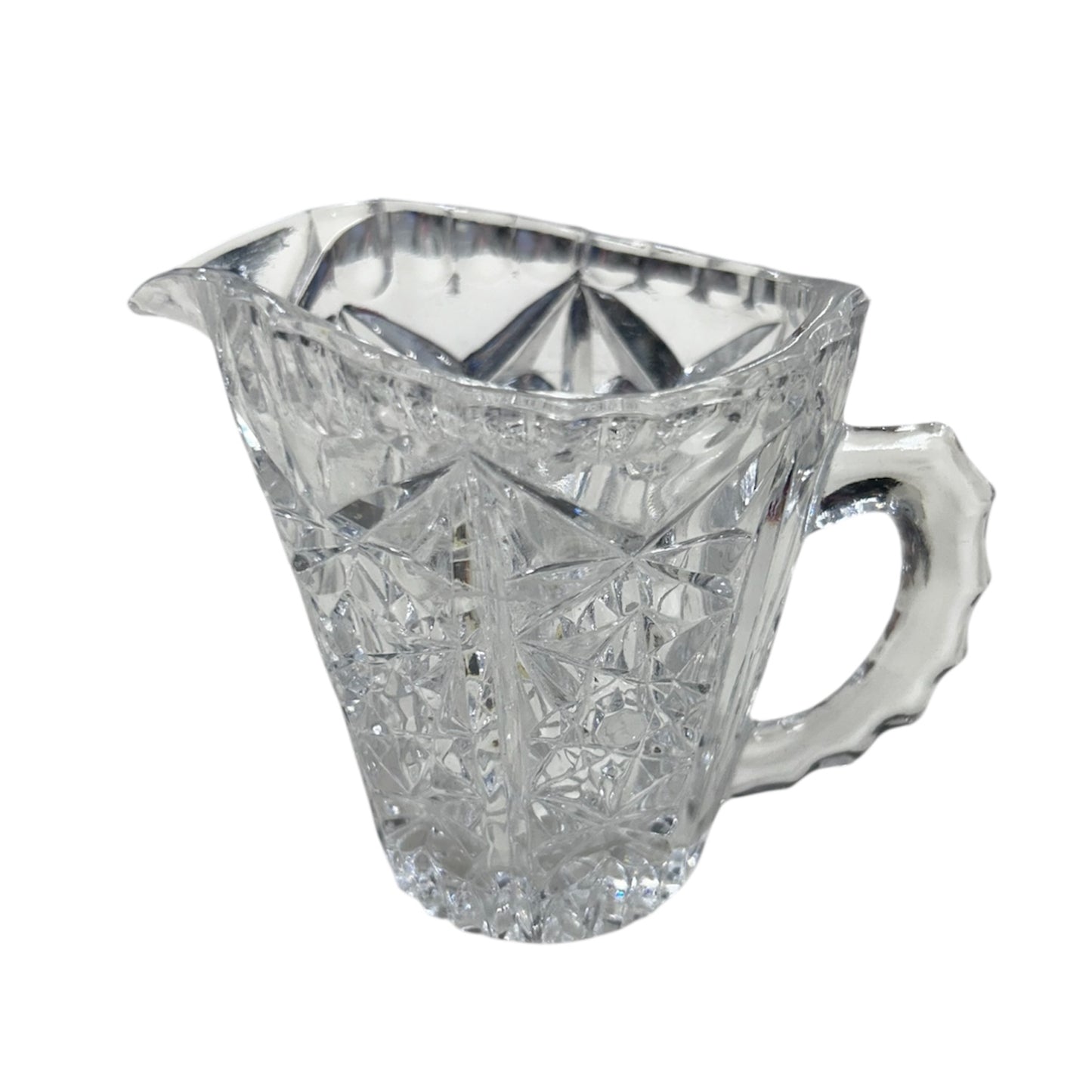 Crystal Cut Glass Cream Pitcher