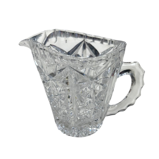 Crystal Cut Glass Cream Pitcher