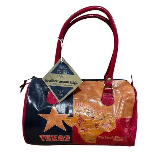 1960s Mediterranean Bags Hand Painted Genuine Leather