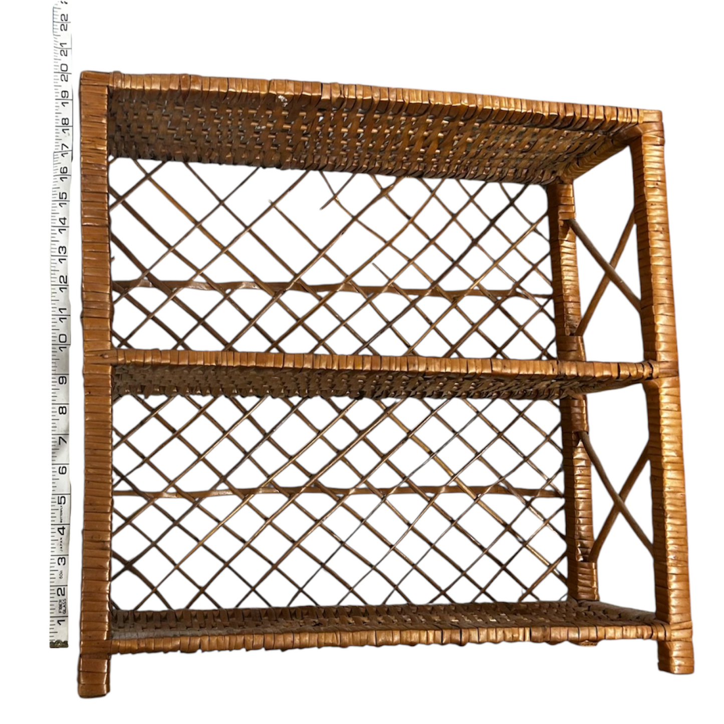 Brown Wicker Wall Shelves