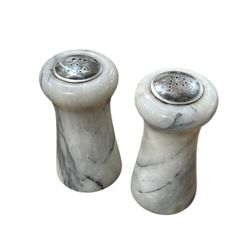 Marble Salt & Paper Shaker Set - Vintage