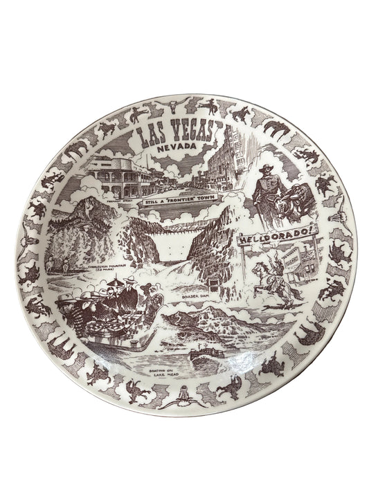 Las Vegas Nevada Transferware Plate - Vintage