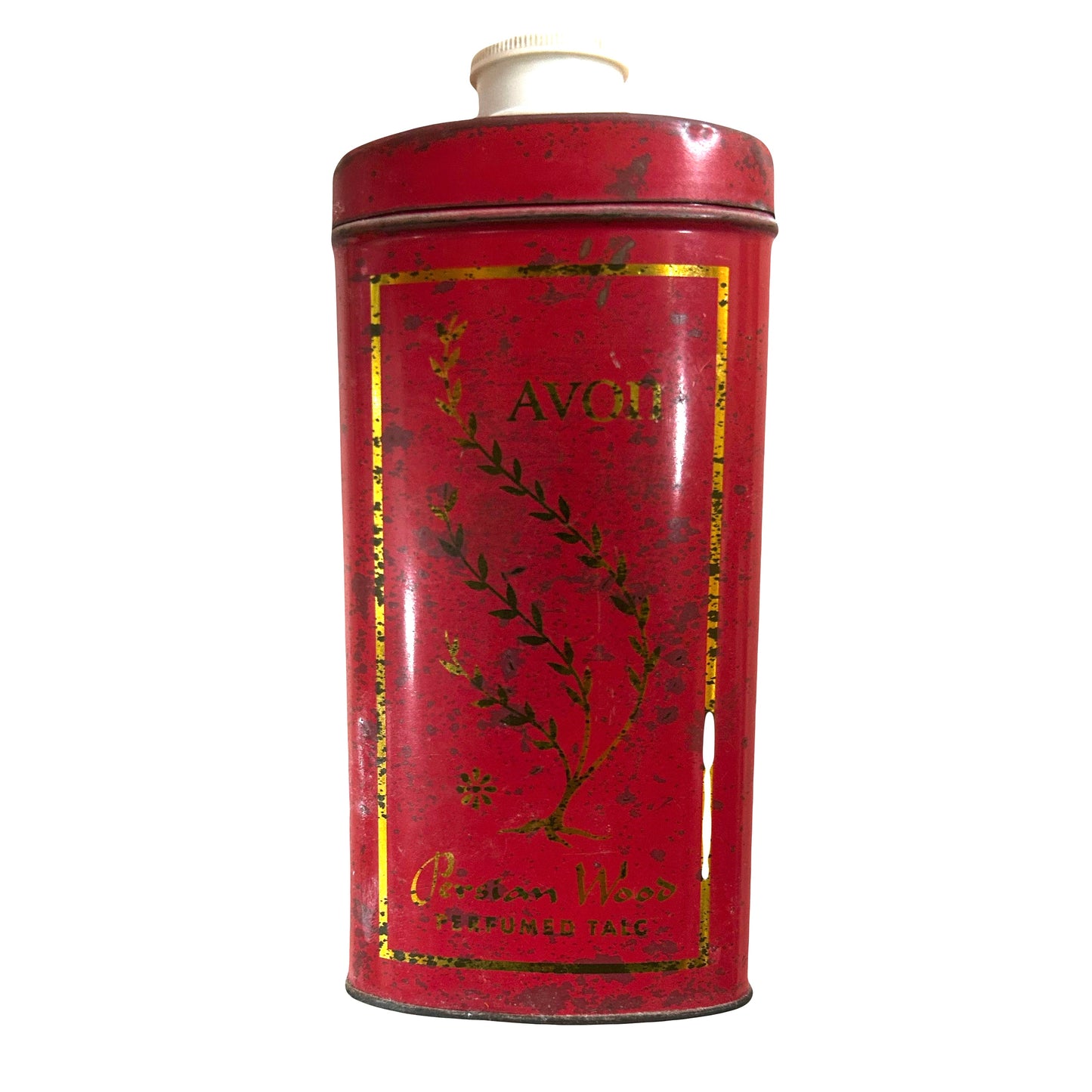 1964 Avon Persian Wood Perfumed Talc Powder Tin