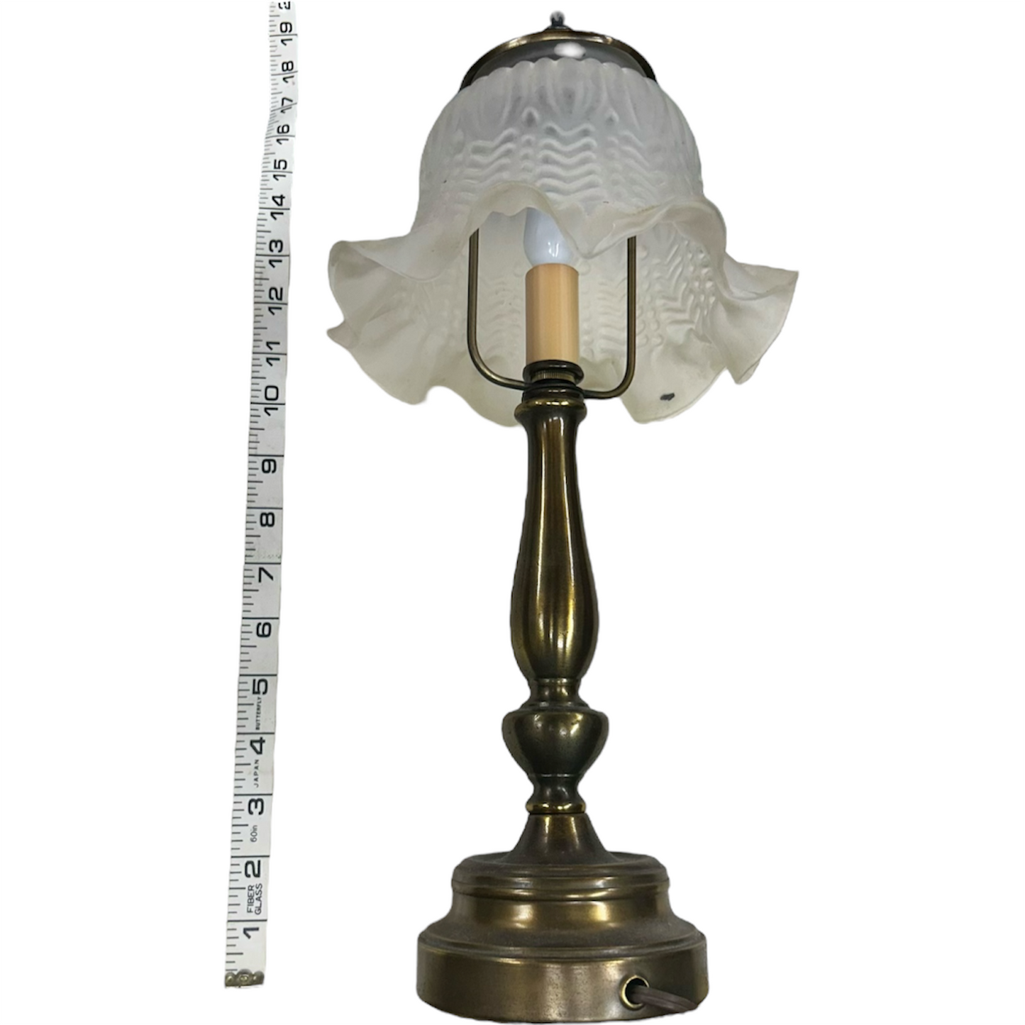 Tulip Glass Brass Lamp
