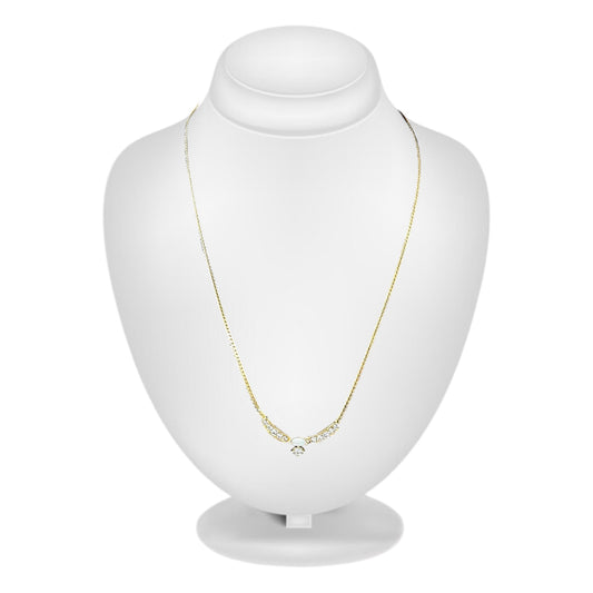 1980s Ronté Of Beverly Hills Genuine Opal 14 Karat Gold Rhinestone Pendant Necklace