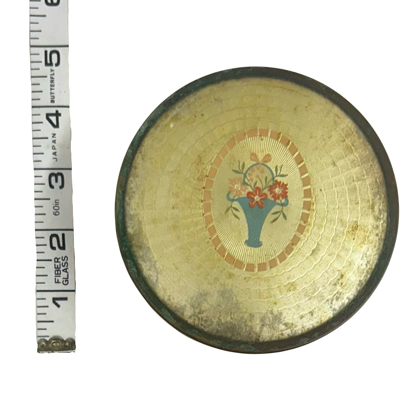 Vanity Powder Dish With Floral Lid