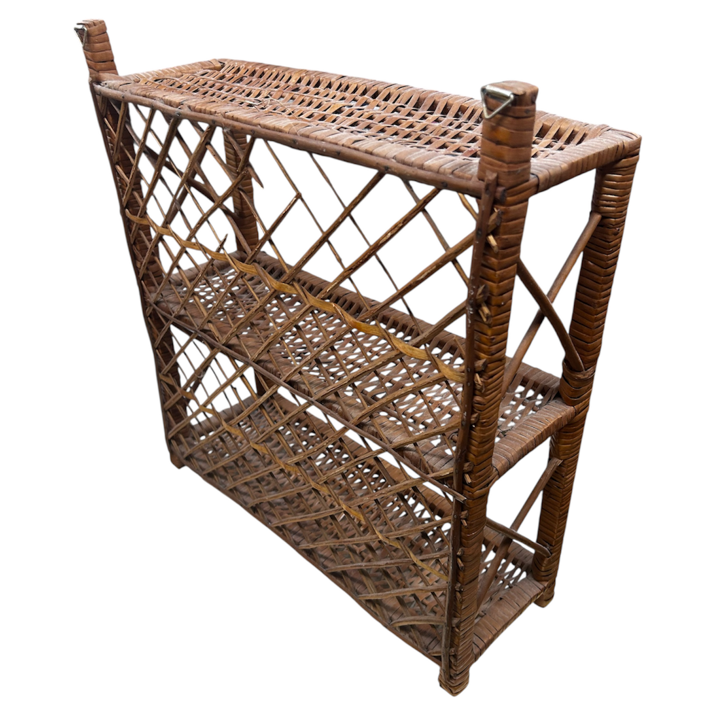 Brown Wicker Wall Shelves