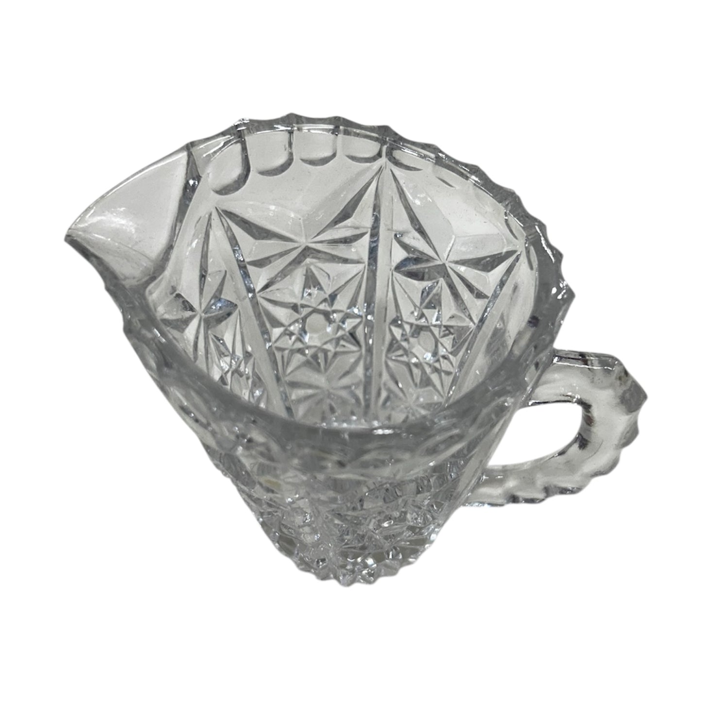 Crystal Cut Glass Cream Pitcher