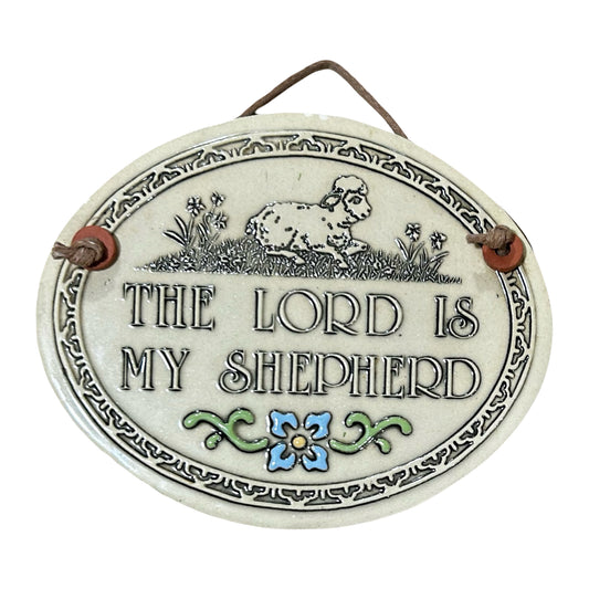 The Lord Is My Shepard Plaque - Vintage