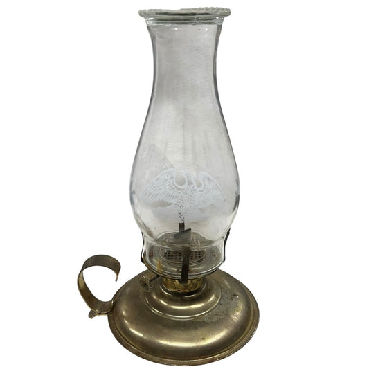 Brass American Eagle Kerosene Oil Lamp