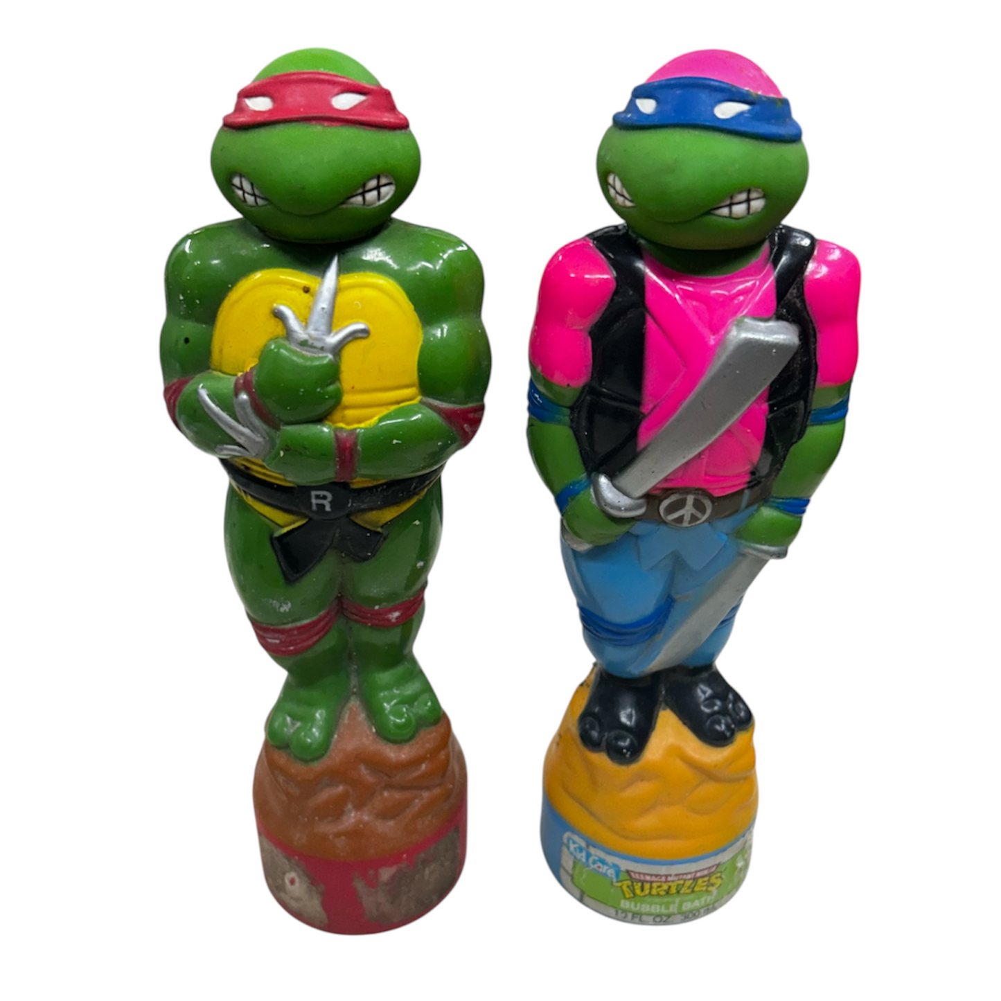 1989 Teenage Mutant Ninja Turtles Bubble Bath Bottles Set Of 2