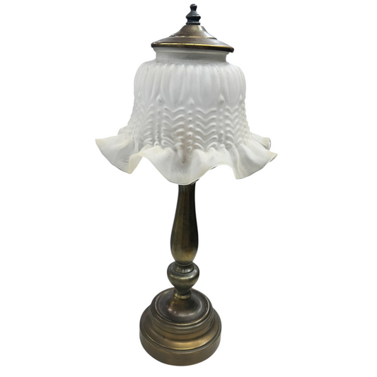 Tulip Glass Brass Lamp